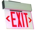 Ciata Lighting Single Face Edge Lit Emergency Exit Sign With Battery Backup – Clear Panel (Red)