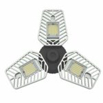 60W LED Garage Trilight, 5000K Day Light LED Garage Ceiling Light, 6500Lm LED Garage Lights,CRI 80 Garage Light with 3 Adjustable Panels,Led Shop Light (60W Ordinary Version 1 Pack)