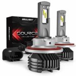 H13/9008 Hi/lo LED headlight bulbs SEALIGHT S3 Upgraded Series-12000lm 6000K Cool White 3 Yr Warranty（2 Pack）