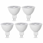 MR16 LED Bulbs 7W GU5.3 LED Light 50W 60W Halogen Bulb Replacement 3000K Warm White Lamp AC/DC 12V Spotlights for Landscape Track Recessed Down Lighting, Non Dimmable, 38°, 600LM, 5-Pack, Yuiip