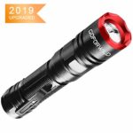 UPGRADED VERSION, Tactical Flashlight 950 High Lumen Rechargeable LED Flashlight with 5 Modes, Zoomable, and IP65 Water Resistant Powerful Camping and Emergency Flashlights