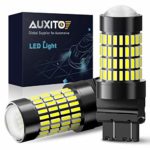 3157 LED Reverse Light Bulbs,AUXITO 1400 Lumens Super Bright Wedge 4014 102-SMD LED Chipsets 3056 3156 3057 4157 LED Bulbs with Projector for Backup Reverse Lights Tail Signal Lights,6000K Xenon White