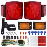 WoneNice LED Submersible Trailer Tail Light Kit, Combined Stop, Taillights, Turn Function, DOT Compliance, IP67 Waterproof and Fully-Submersible