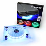 WOWLED Wireless IR Remote Control 24 Keys PS4 Cooling Fan RGB USB LED Cooler Thermal Fan Pad Stand for PC Case CPU Cooler Computer Gaming PS4 Playstation 4 Consoles Laptop Notebook Xbox One Radiators