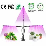 Grow Light, ZXMEAN Upgraded 30W LED Plant Light Bulb Auto On/Off Cycle Timing Grow Lamp Full Spectrum, 3/6/12H Timer, 3-Head Divide Control Adjustable Gooseneck, 5 Dimmable Levels for Indoor Plants