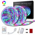 LED Strip Lights, TATUFY 32.8FT/10M RGB Light Strips, Music Sync Color Changing Flexible Tape Lights, Rope Light 600 SMD 3528 LED with 20Key IR Remote Controller for Home Lighting Kitchen Decoration