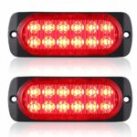 Pack of 2 Aluminum Housing Red LED Trailer Stop Brake Turn Tail Lights, AT-HAIHAN DOT Compliant Waterproof Surface Mount Lighting for Truck Tractor Jeep RV
