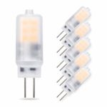 Yuiip G4 LED Bulb – 2W AC/DC 12V G4 Bi Pin Light Bulbs, 10W 15W 20W Halogen Bulb Replacement, Warm White 2700K, Non-dimmable, No Flicker, 5-Pack