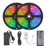 Led Strip Lights, 10 Meter Led Light Strip Led 600 SMD 5050 IP65 Waterproof RGB Flexible Light Strip Kit with 44 Key IR Remote RGB Controller, Strengthen Tape, 12V 5APower Supply