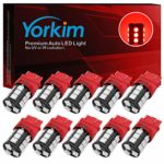 Yorkim Super Bright 3157 LED Light Bulbs Red Pack of 10, 3157 LED Brake Lights, 3157 LED Backup Reverse Lights, 3156 LED Reverse Tail Lights, Turn Signal Led – 3056 3156 3057 3157 4157 LED Bulbs