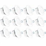 Sunco Lighting 12 Pack 4 Inch Slim LED Downlight, Integrated Junction Box,10W=60W, 650 LM, Dimmable, 6000K Daylight Deluxe, Recessed Jbox Fixture, IC Rated, Simple Retrofit Installation – ETL