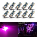 iBrightstar Newest Extremely Bright Wedge T10 168 194 LED Bulbs For Car Interior Dome Map Door Courtesy License Plate Lights, Purple